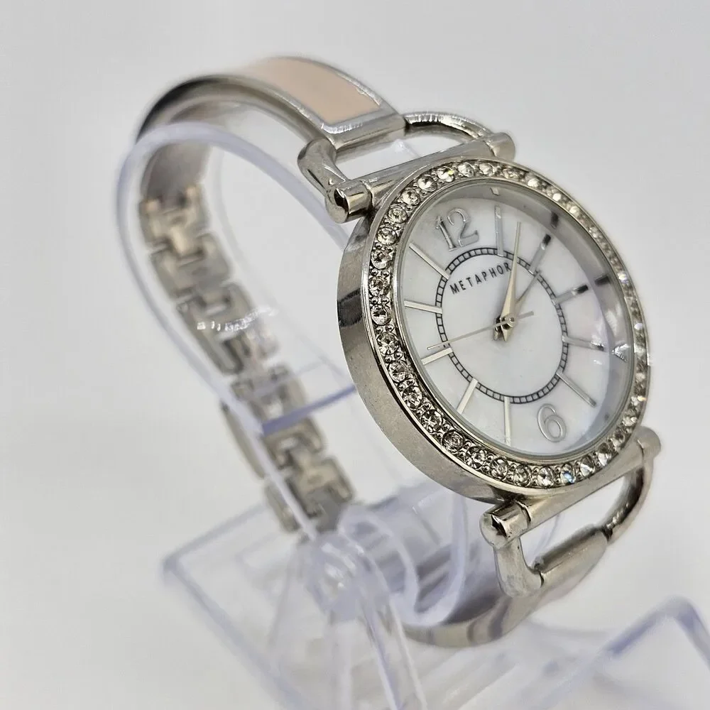 Metaphor Women's Watch 34MM White Dial Cream Bracelet Band‎ 6.5
